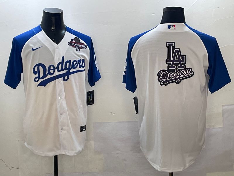 Men Los Angeles Dodgers Blank White blue Game 2025 Nike MLB Jersey style 27->los angeles dodgers->MLB Jersey